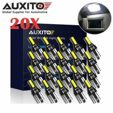 20x Auxito 194 T10 168 2825 Led Interior Number Plate Wedge Light Bulb Canbus
