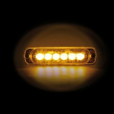 Luce di segnalazione multifunzione a 6 Led, 12/24V  Arancio 113X28MM,19 FUNZIONI