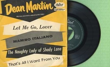 DEAN MARTIN / Let Me Go, Lover / CAPITOL EAP 1-9123 Press England 1955 EP VG+