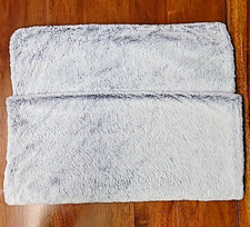 Room Essentials Body Pillow Cover Plush 20x50 White W/Blue Undertone