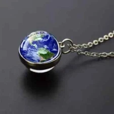 Planet astronomy glass orb pendants