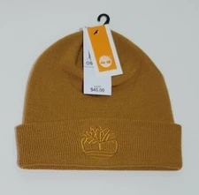 Mens Timberland Classic Tan Beanie Skully Skull Cap Hat