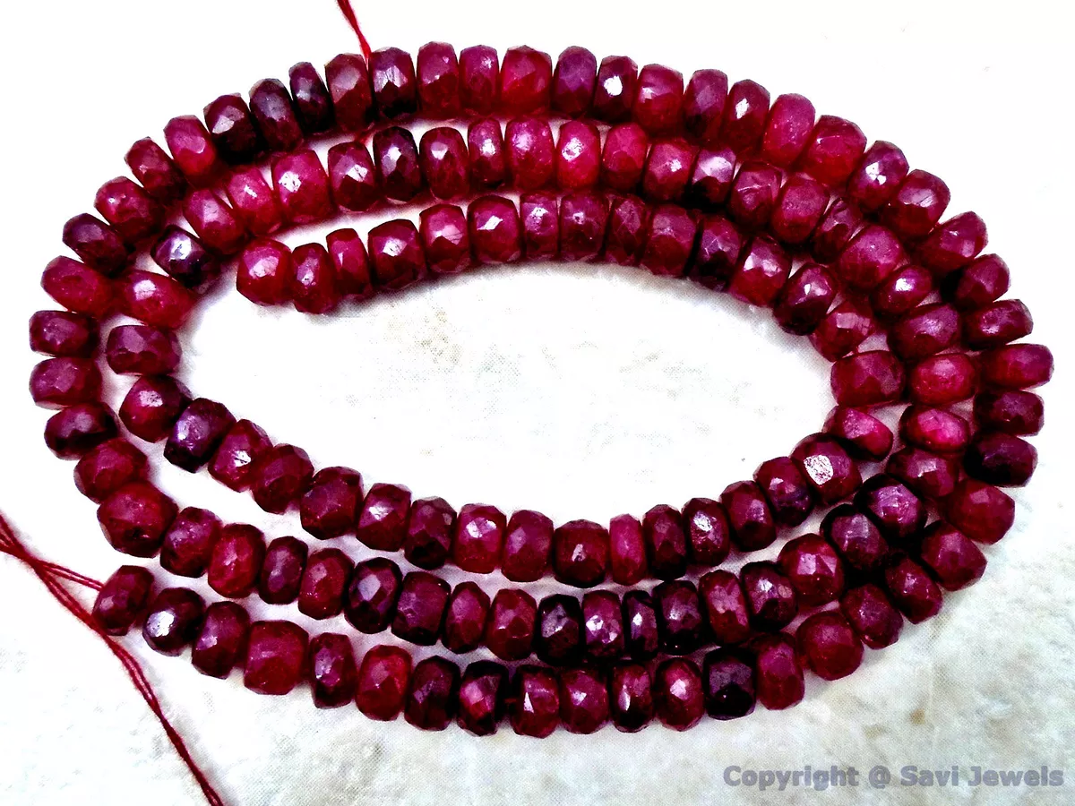 Faceted ruby hotsell beads