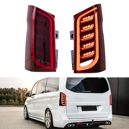 Pair LED Tail Lights Brake Lamps For Mercedes Benz VITO Viano Metris W447 14-22 - Picture 1 of 18