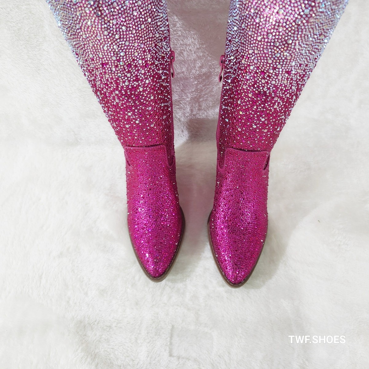 小物 rosy monster embroidery 3way paddedscarf Wild One Glamour Cowboy Fuchsia Hot Pink / Silver Ombre
