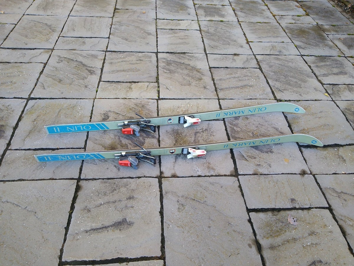 Vintage Retro Olin Mark II Downhill 'Demo' Skis 170cm For Display