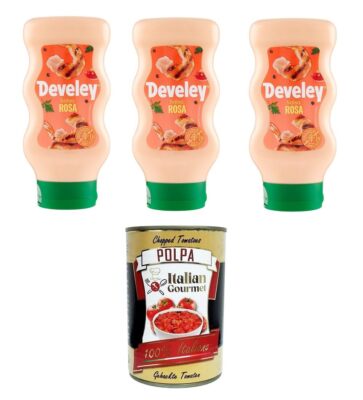 Salsa Rosa Soße Squeeze 3x 410ml+Polpa 400g