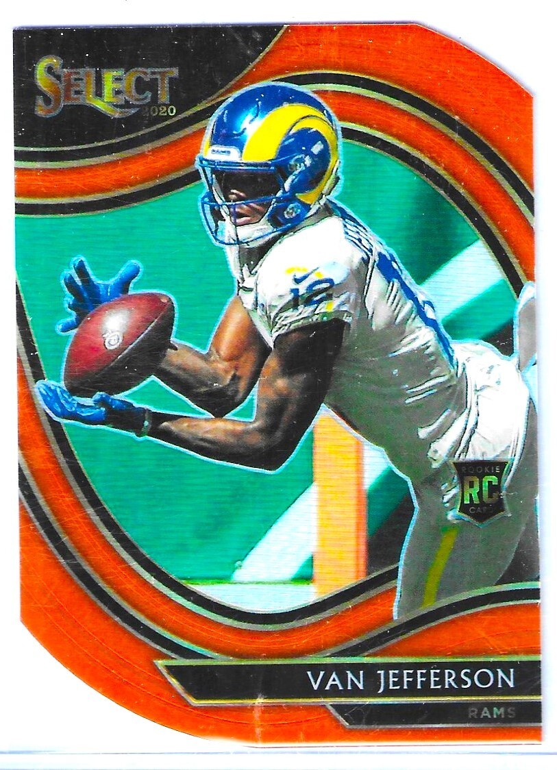 2020 Select Prizm Orange Die Cut Rookie Card #371 Van Jefferson Rams