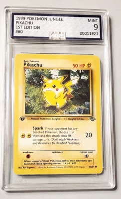 First Edition 1999 Pokemon Jungle 60/64 Pikachu AGS Mint 9 | eBay