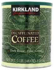 Kirkland Signature 100% Colombian Dark Roast Decaffeinated Ground Coffee - 3 LB 11.33 per pound