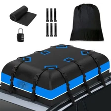 Car Rooftop Cargo Carrier Bag, 15 Cubic Feet Waterproof Car Luggage Roof Carrier