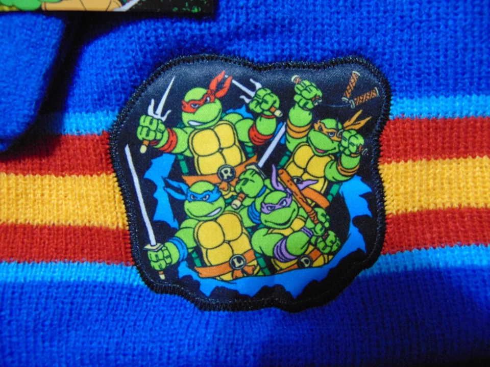 TORTUGAS NINJA MUTANTES ADOLESCENTES 2 piezas Gorro Medias Sombrero con Guantes ¡NUEVO CON ETIQUETAS! Foto 2 de 4