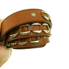 Fossil Genuine Leather Chain Style Brown Belt M