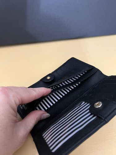 Kate Spade New York schwarze Leder Geldbörse mit Doppelfaltung sehr schön 🔥🔥 - Bild 4 von 8