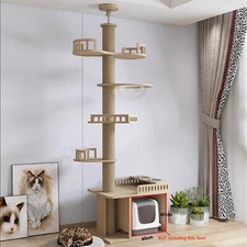 Adjustable Cat Tower Floor to Ceiling Condo With Scratching Post