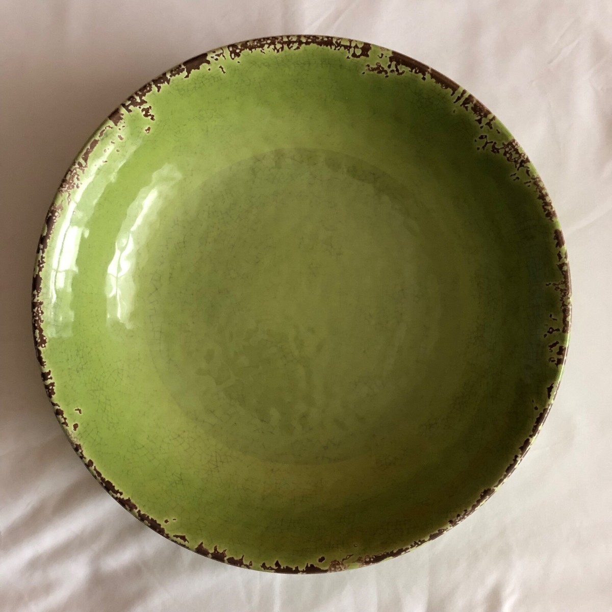 13” WILLIAMS-SONOMA Medium Melamine Round Serving Bowl Rustic