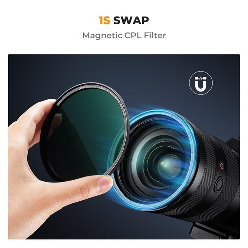 K&F Concept 49-82mm Magnetic CPL Circular Polarizer Lens Filter w/ Cleaning Clot - Picture 44 of 70