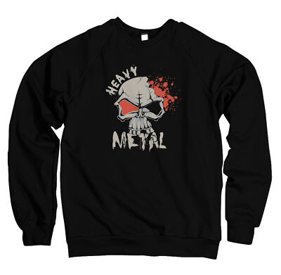 Herren Pullover Sweater Heavy Metal Metalhead Skull Musik Explosion