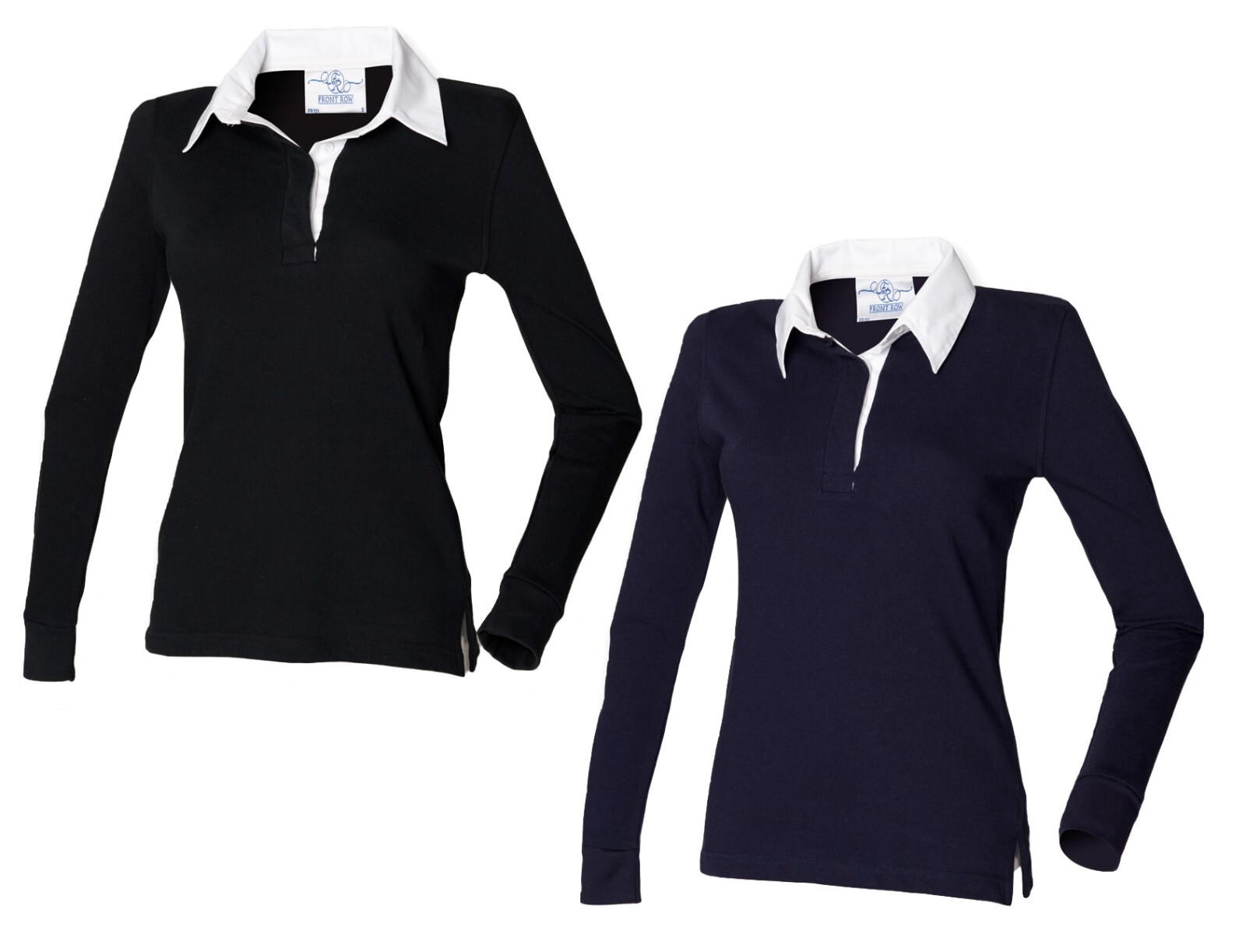 Camicia Rugby Donna Prima Fila Classica Cotone BLU o NERA XS 4XL