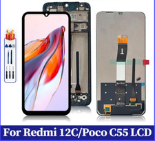 LCD Display Touch Screen Digitizer Frame For Xiaomi Redmi 12C 22120RN86G 6.71"
