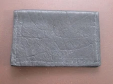 Business Card Holder Black, Leather Bison, Mfg by Yoder Leather  (Y FB)