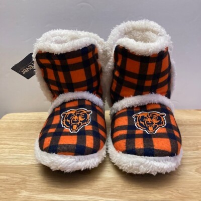 CHICAGO BEARS Blue/Orange NFL Fuzzy FOCO Winter Boots Shoes (Women's Size  9/10)