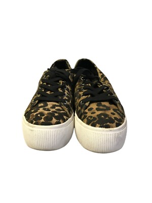 Steve Madden Emmi Sneakers Shoes Multi Womens Size 9.5M Leopard Print Platform