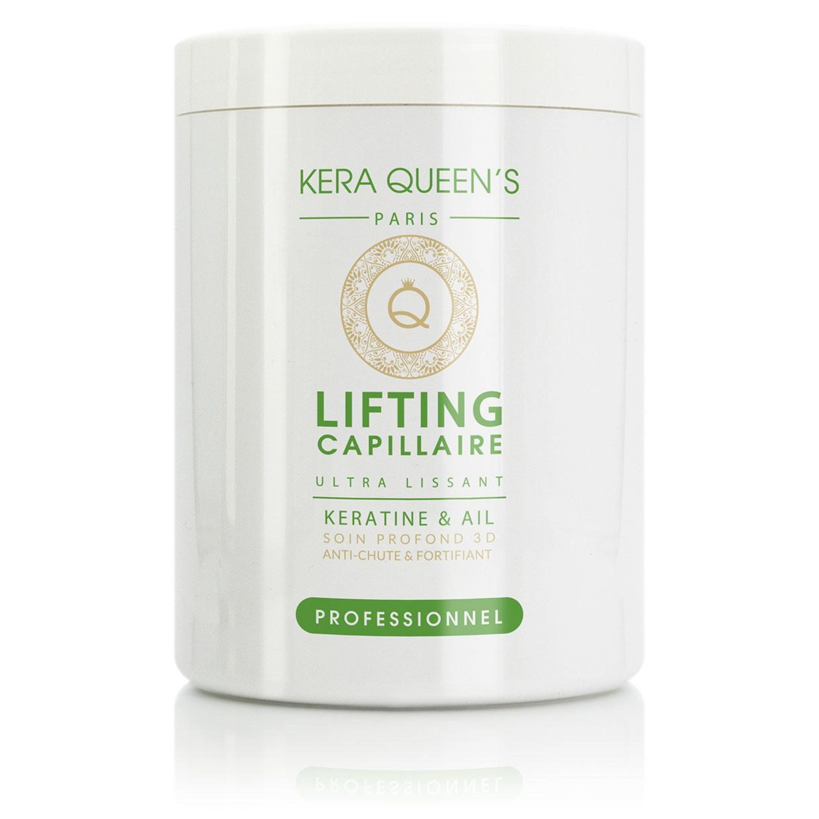 Soin lifting kératine et ail Kera Queen's 1L pour le soin profond des cheveux
