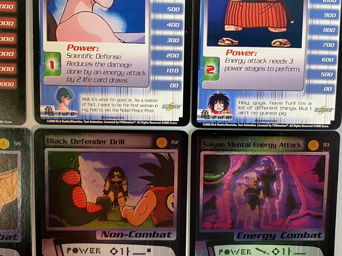 Vintage Score 2000 Dragonball Z CCG Game Set 8-Card Lot Foils