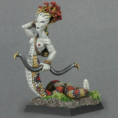 Set Di Miniature In Metallo Non Dipinto Reaper Dark Heaven Legends 02833 – Medusa Con Arco (Gorgone, Serpente) Per D&D - Foto 3