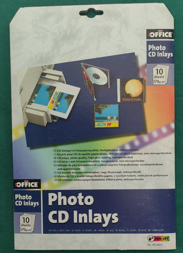 CD DVD Einleger Inlays 10 Blatt A4 170g/m² - 20 Inlays weiß Herlitz ...