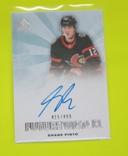 2021-22 SP AUTHENTIC SHANE PINTO RETRO FUTURE WATCH AUTO 415/499 SENATORS
