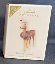 Hallmark Holiday Keepsake Christmas Ornaments Reindeer Peaceful Animal Christmas
