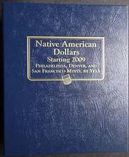 Whitman Native American Small Dollar P,D & SF 2009-2021 Coin Album Book #3210