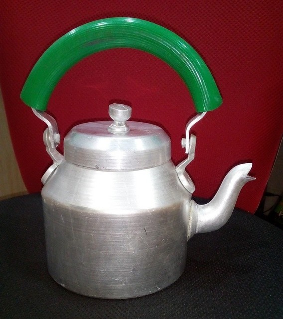 Traditional Indian Tea Kettle1LAluminum ChaiCoffee KetaliServing