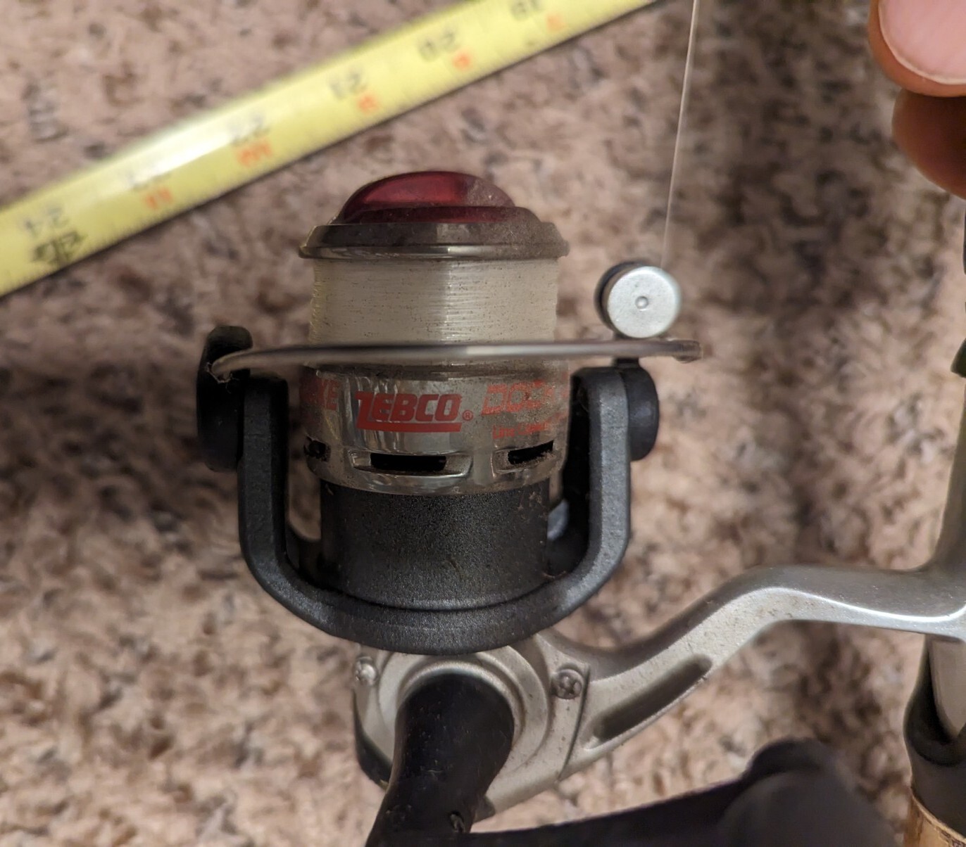 Zebco Ice Fishing Rod And Reel Ultra Light Combo Cork Shaft 36&rdquo; Length 