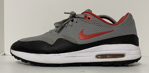 Nike Air Max 1 G Spikeless Golf Shoe Men's 11.5 Grey/Red Excellent Condition - Picture 3 of 11