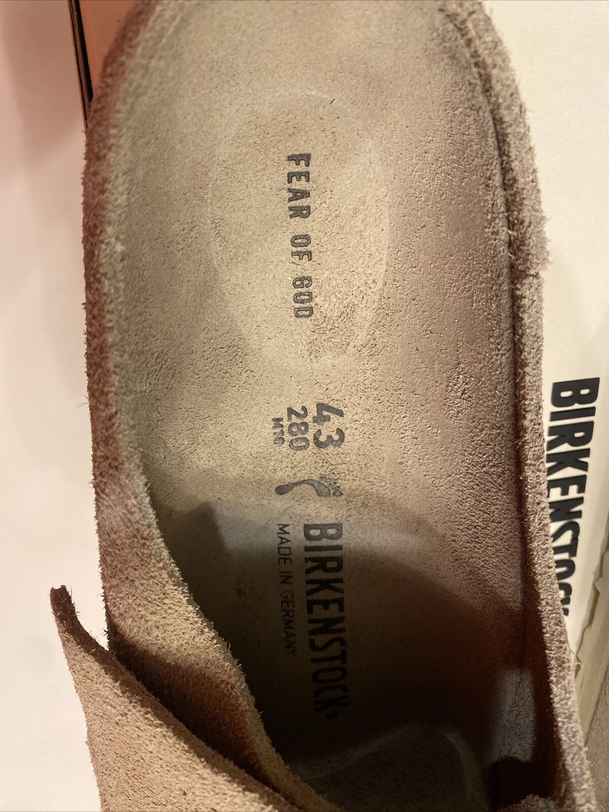 Birkenstock x Fear of God Los Feliz VL Taupe EXQ Men Sandals & Slides Brown in size:42