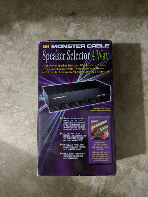monster cable speaker selector 6 way