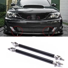 2x Adjustable Front Bumper Lip Splitter Strut Rod Tie Support Bar Universal Kit