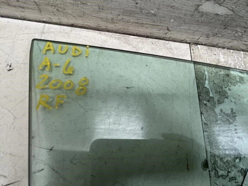 Audi A6 2008 sedán puerta del pasajero delantero derecho vidrio OEM+ Foto 3 de 4