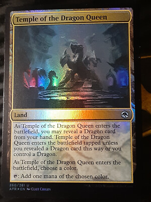 Temple of the Dragon Queen FOIL , Adventures in the F R , NM ,MTG ,FREE SHIPPING