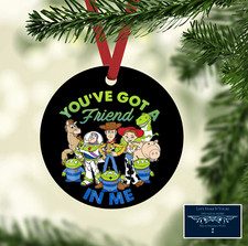 YOU'VE GOT A FRIEND IN ME TOY STORY INSPIRED METAL ORNAMENT GIFT TAG 3.5" ROUND