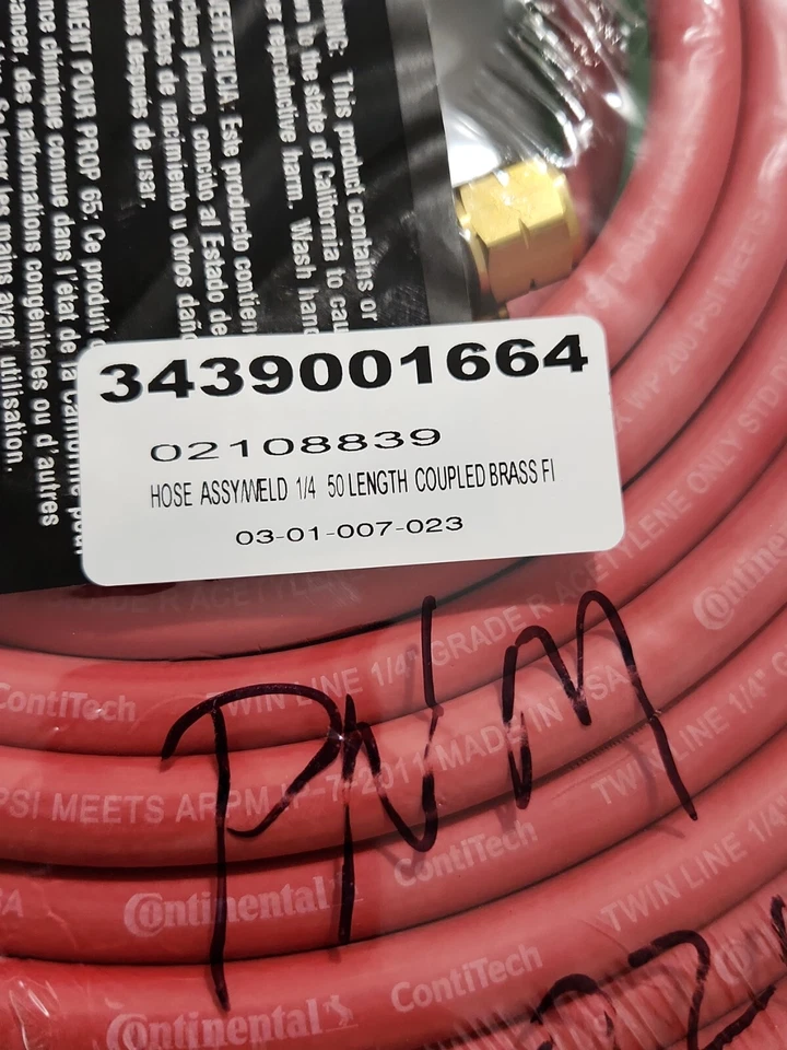 *BRAND NEW* Best Welds 907-LB504 Twin Welding Hose 1/4" 50' B-B Grade R Warranty - Image 3 of 4
