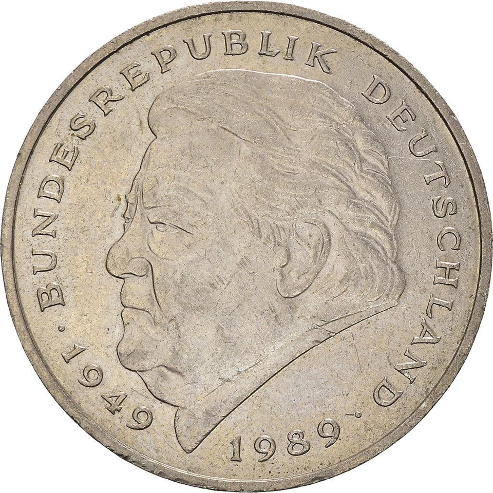 West German 2 Deutsche Mark Coin | Ludwig Erhard | KM170 | 1988 - 2001 - Image 3 of 4