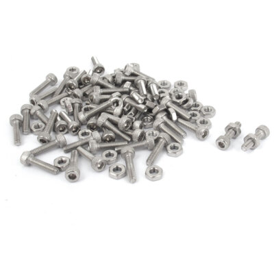 100 Vis M2.5x25 Tête Hexagonale Moletée - Acier Allié 12.9, Haute Résistance, Marque Uxcell