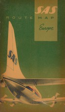 SAS SCANDINAVIAN AIRLINES ✱ 1958 ✱ EUROPE ROUTE MAPS