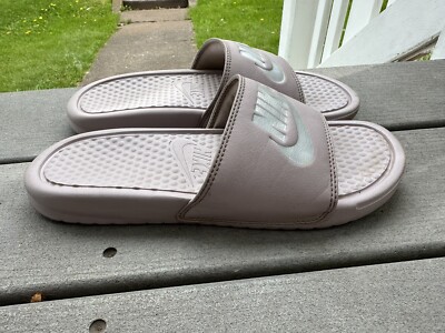 WOMEN NIKE BENASSI JDI SLIDE  Particle Rose Silver Free Shipping