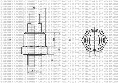 Stoney Racing 80°c Universal Thermal Fan Switch for 32mm Radiator Hose Temp - 第 4/8 張圖片