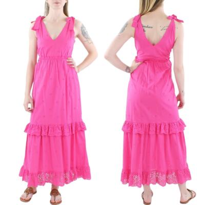 Aqua Eyelet Midi Colorful Peasant Prairie Milkmaid Fairy Boho Cottagecore Sz M